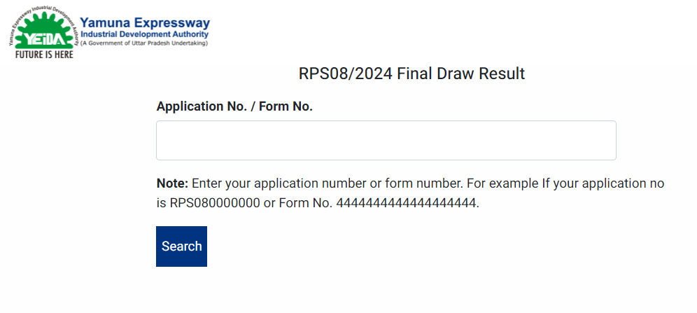 YEIDA RPS08/2024 Final Draw Result