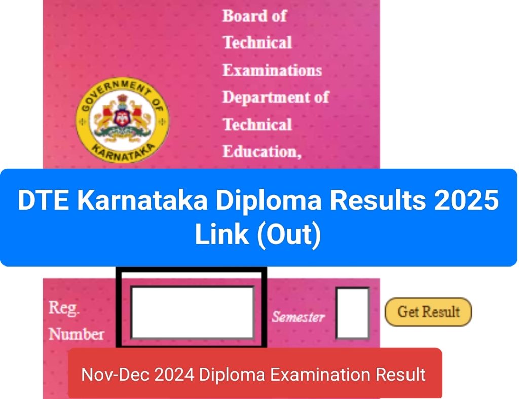 DTE Karnataka Diploma Results 2025 Link 