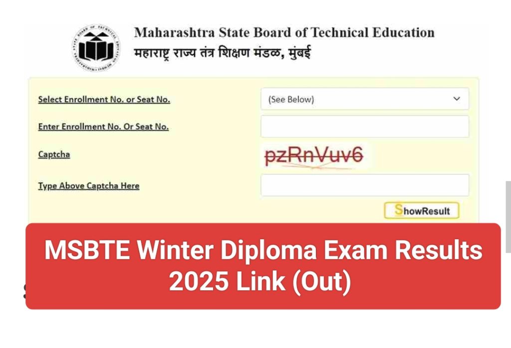 MSBTE Winter Results 2025 Diploma Link 