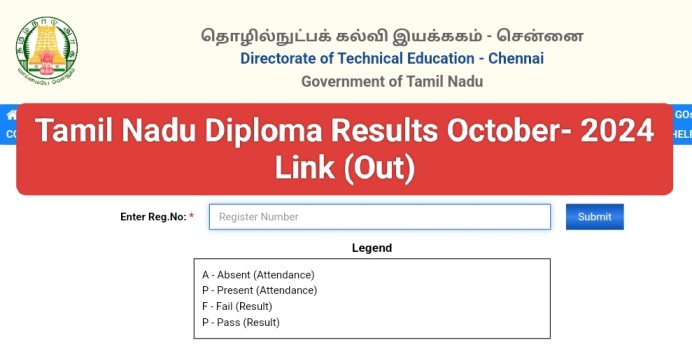 Tamil Nadu Diploma Results 2025 Link 