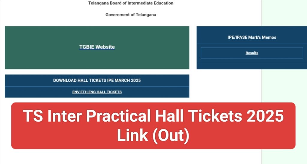 Manabadi TS Inter Practical Hall Tickets 2025 Link