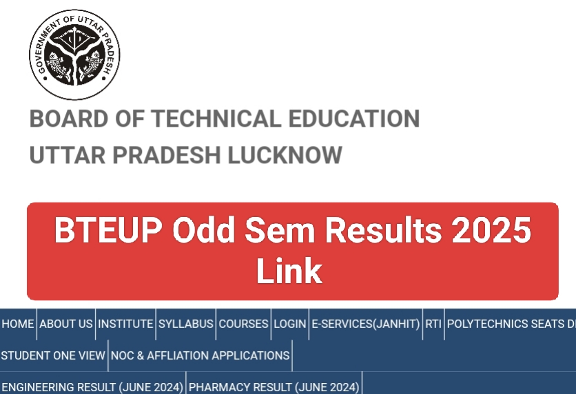 Sarkari result BTEUP Results 2025 Odd Sem Link 