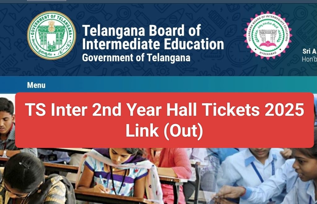 TS Inter 2nd Year Hall Tickets 2025 Manabadi Download Link 