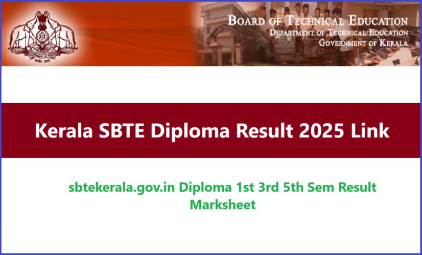 Kerala SBTE Diploma Result 2025 Link